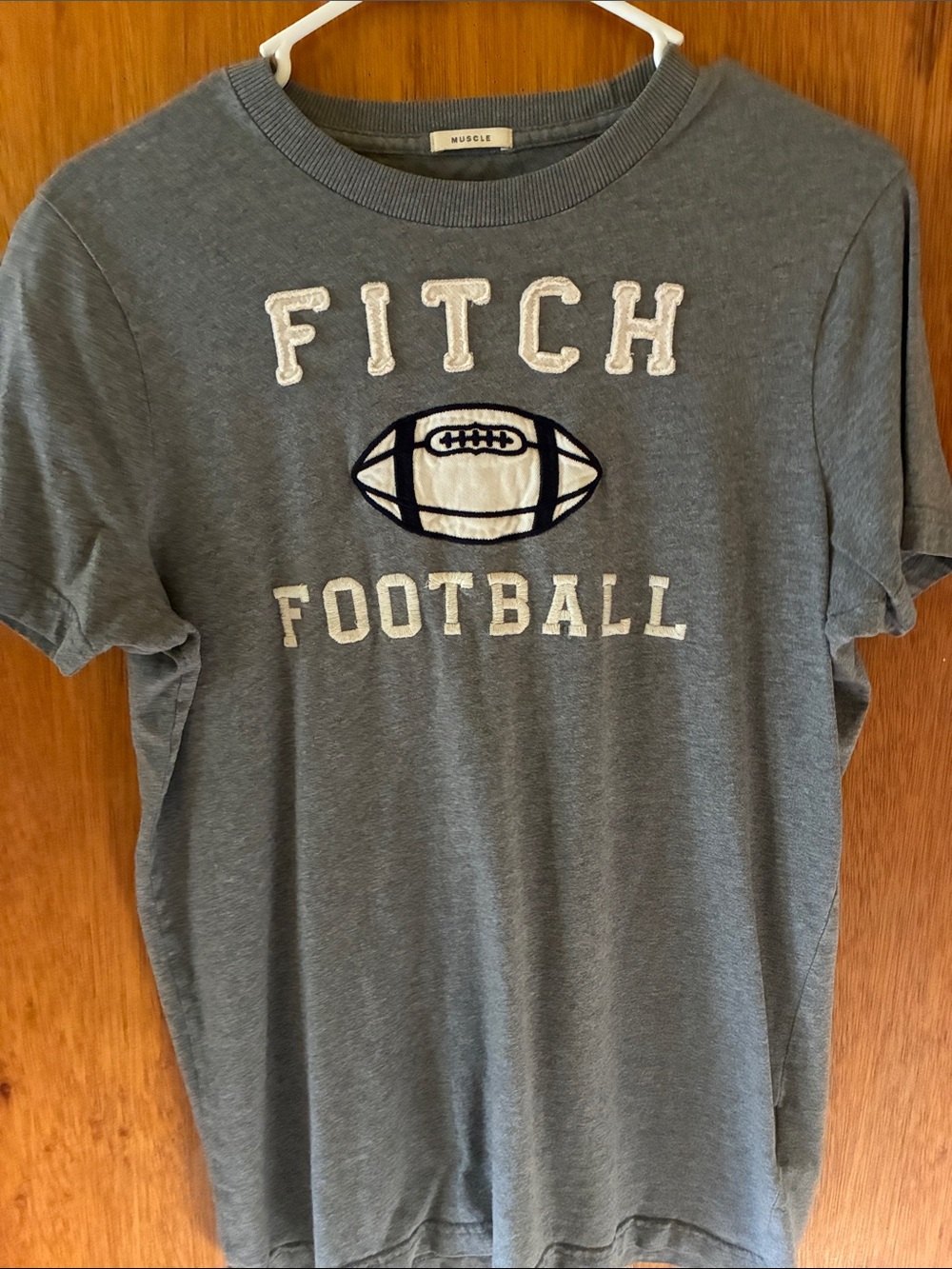 Abercrombie & Fitch Gray Football Graphic Tee